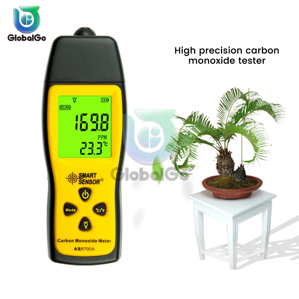 

Carbon Monoxide Meter 0~1000PPM Portable Handheld CO Gas Tester Monitor Detector Gauge Display Sound Light Alarm