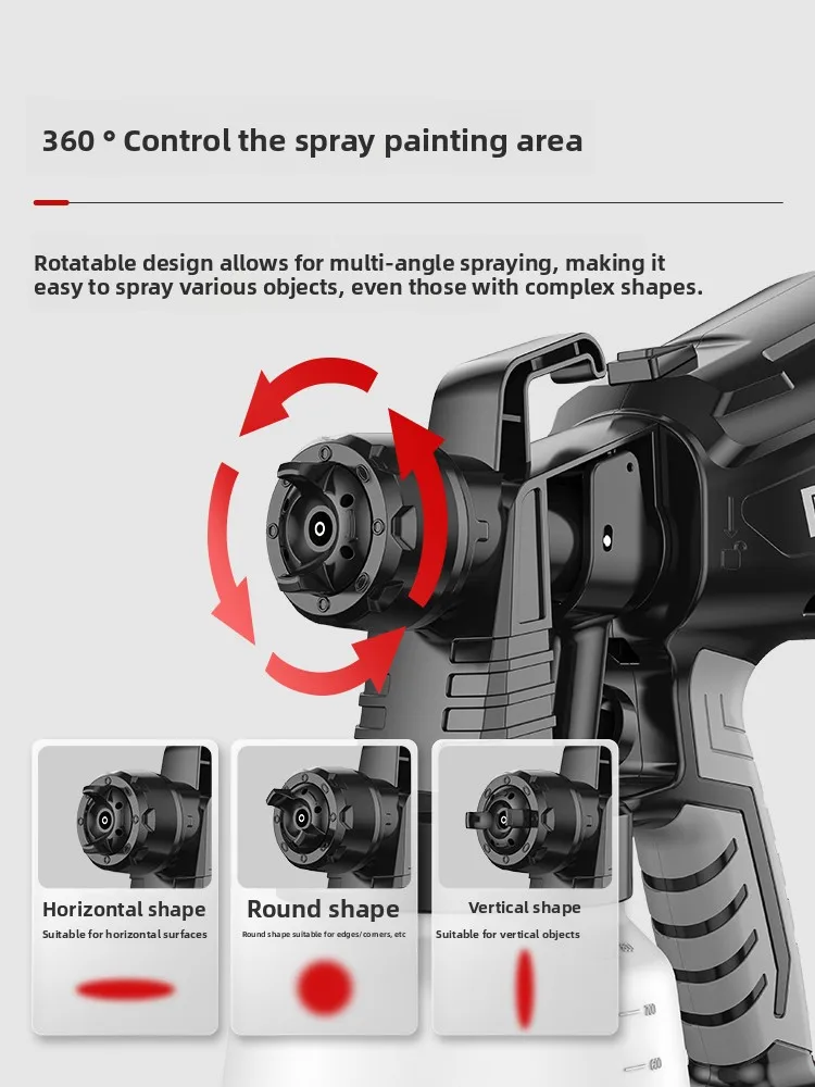 Electric spray gun, lithium battery automotive latex paint spray gun, small 220V spray paint machine oil sprayer