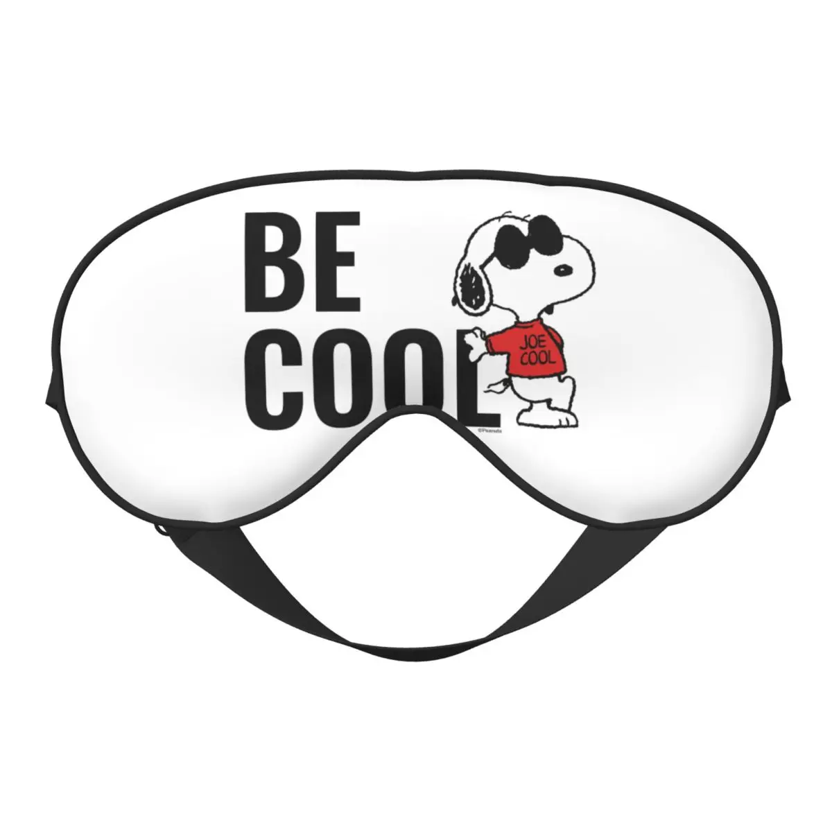 Women Men Snoopy Joe Cool Standing Sleep Mask Pressure-Free Comfort Peanuts Comic Silk Eye Cover Travel Sleeping Eyeshade