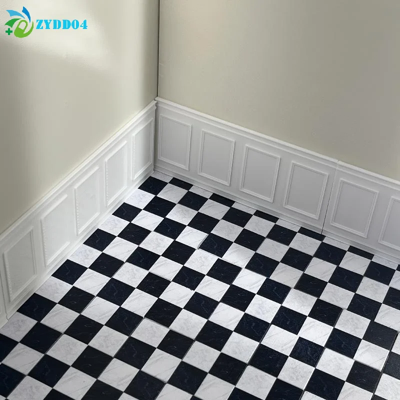 ●1Pcs Role Play Doll House Accessories Dollhouse Square Wall Skirt Wall Panel For Micro Landscape Window Display