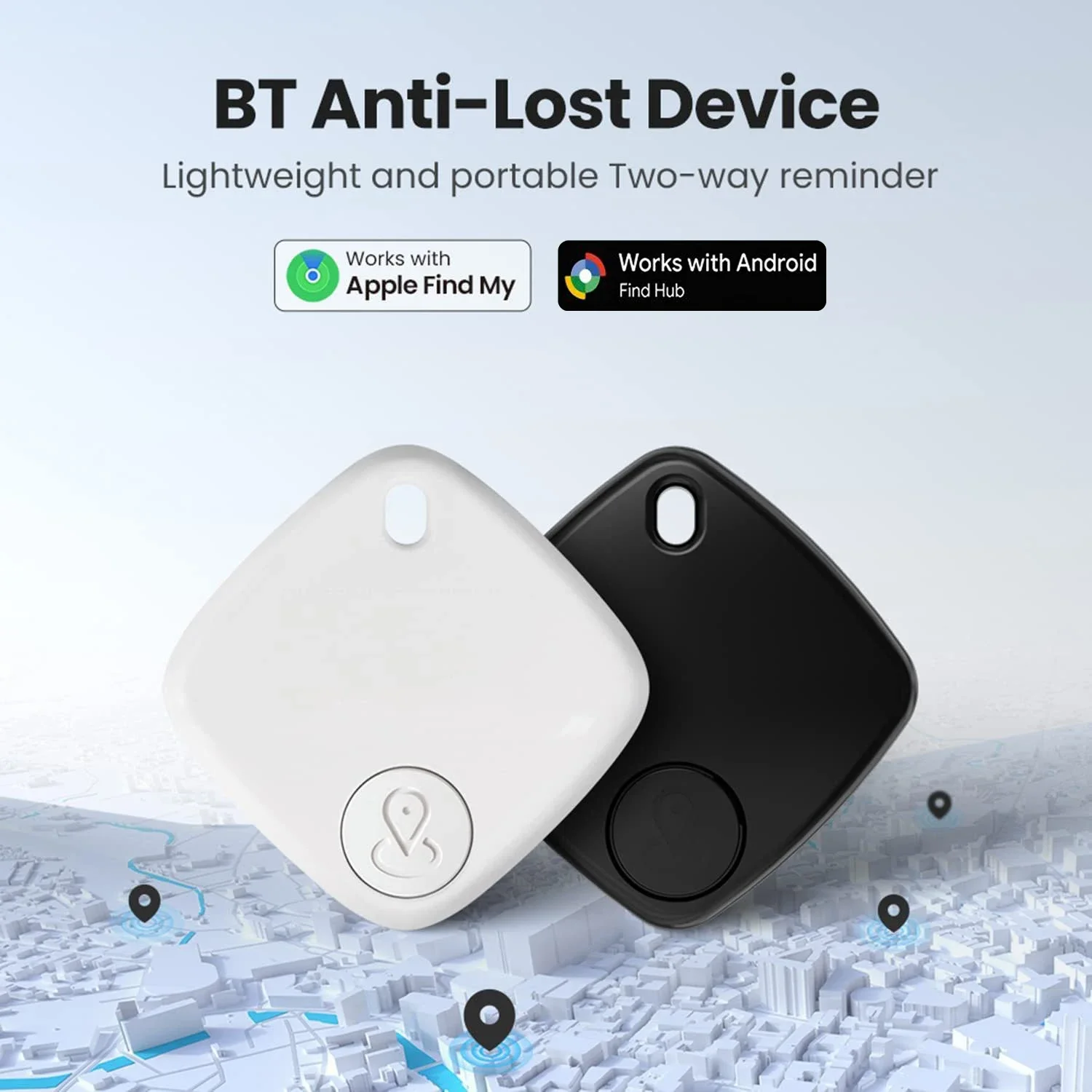 

Smart Bluetooth GPS Tracker Works with Find My APP Anti-Lost Reminder Device Wireless For IOS Android Locator Key Kids Finder