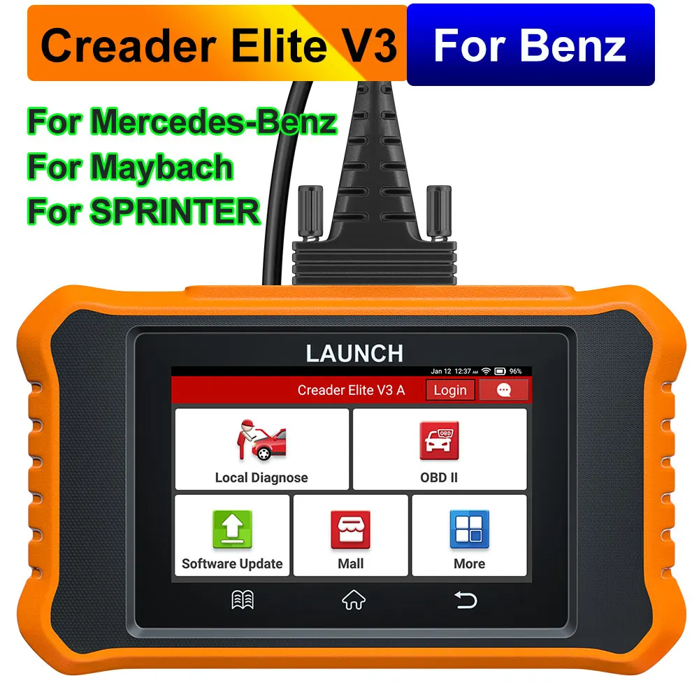 LAUNCH X-431 Creader Elite V2.0 ベンツ用 マイバッハ用 SPRINTER用