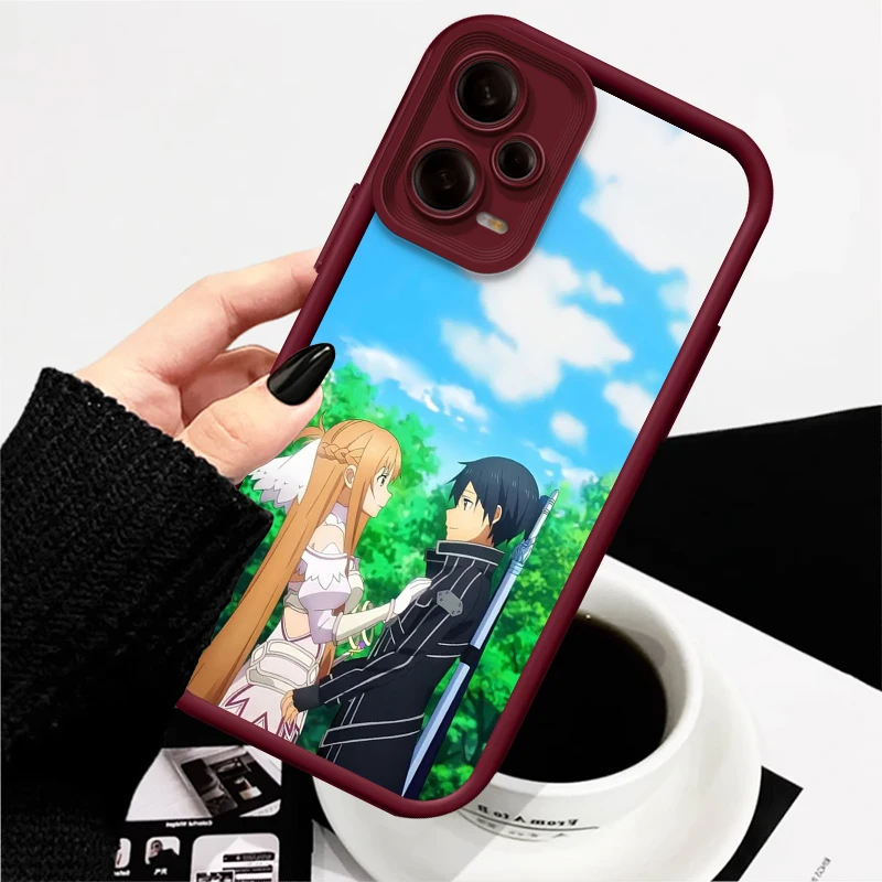 حافظة هاتف كرتونية أنيمي للكلمات الفنية عبر الإنترنت ، سلم للعين لهاتف ريدمي نوت 13 12 12C 11 11S 10 10C 10A 9A 9A برو 5G فوندا #2