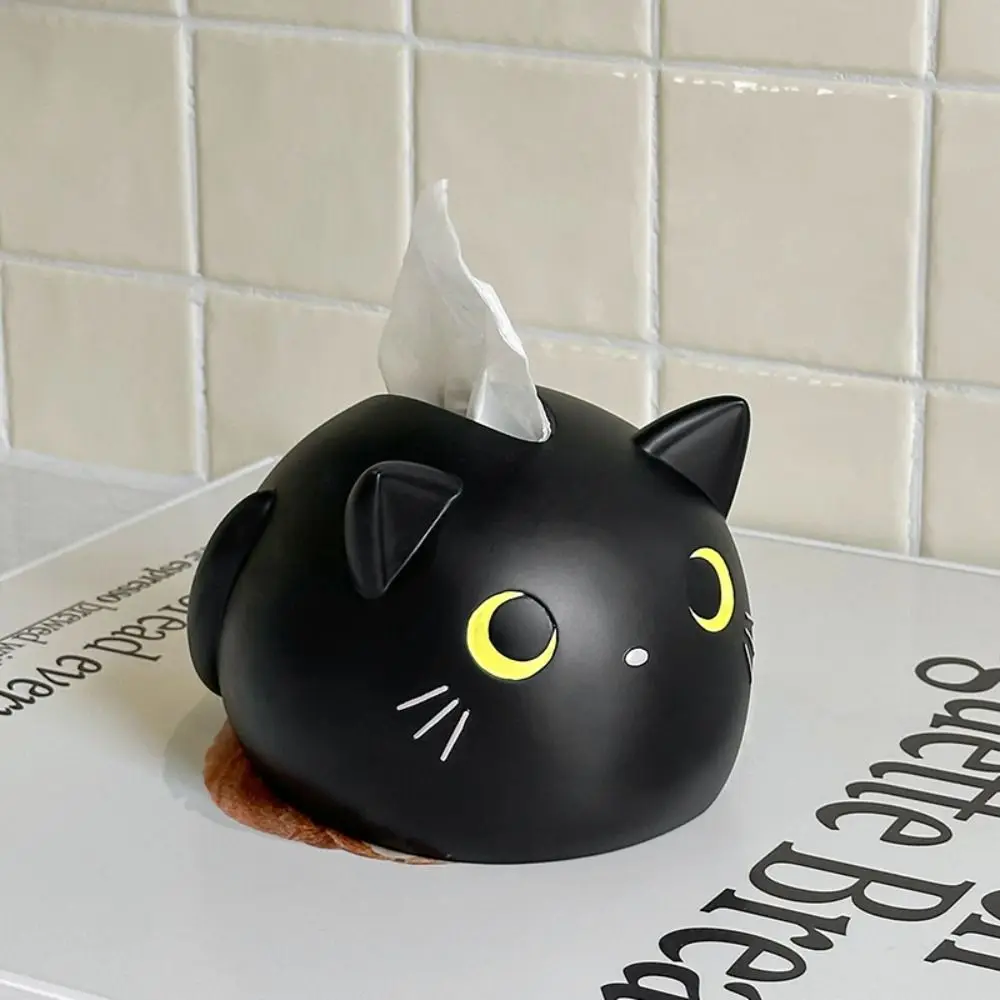 Dormir sentado gato caixa de tecido ornamento boneca brinquedo figura modelo dos desenhos animados gato modelo brinquedo dos desenhos animados anime caixa de armazenamento de tecido