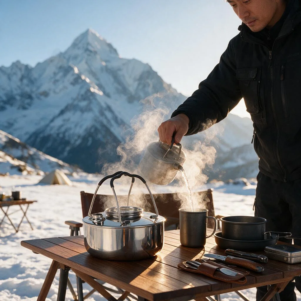 15l-camping-kettle-304-stainless-steel-non-stick-water-kettle-heat-resistant-handle-damped-lid-steam-vent-outdoor-hiking-picnic