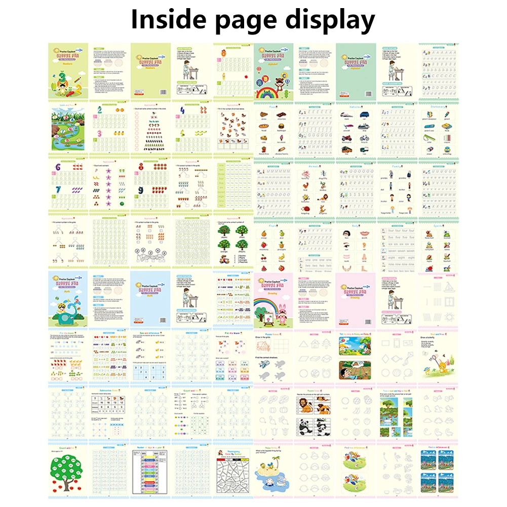 For Kids Smooth Writing Drawing Early Education Practice Copybook With Pen School Practicalfor MagicCalligraphy Reusable English