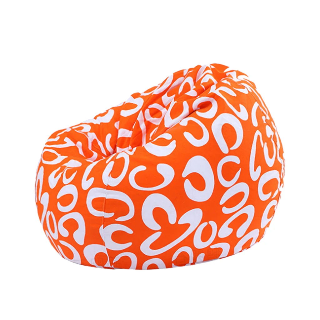 Adults Sofa Cover Linen Oxford Beanbag Slipcover Bag Chair Cover Waterproof Round No Filler for Bedroom Playroom