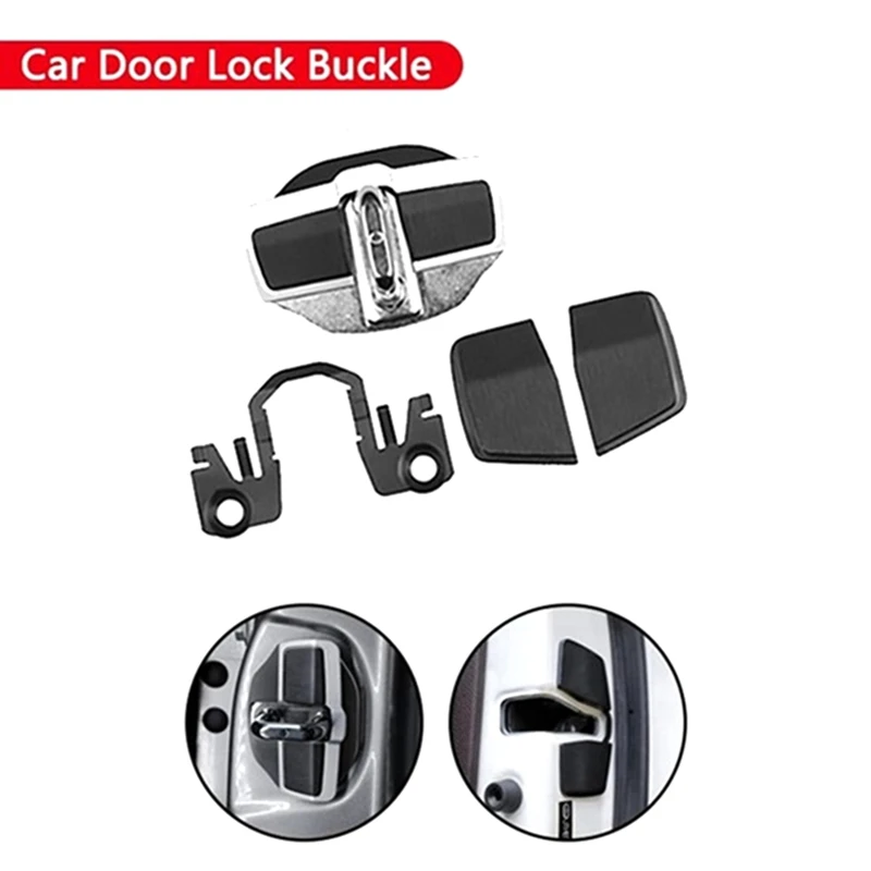 Car TRD Door Lock Buckle Stabilizer Protector Latches Stopper For Toyota Camry RAV4 Sienna Crown Yaris Highlander-A79P