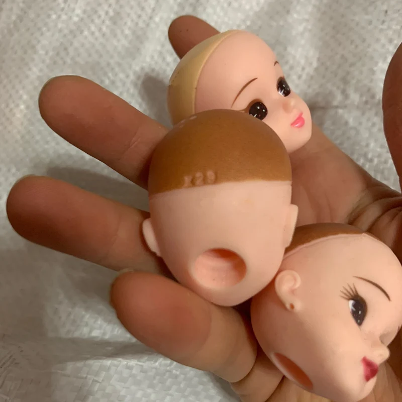 3 Pieces Licca Doll's Bald Head Suitable for Practicing Makeup Accessories