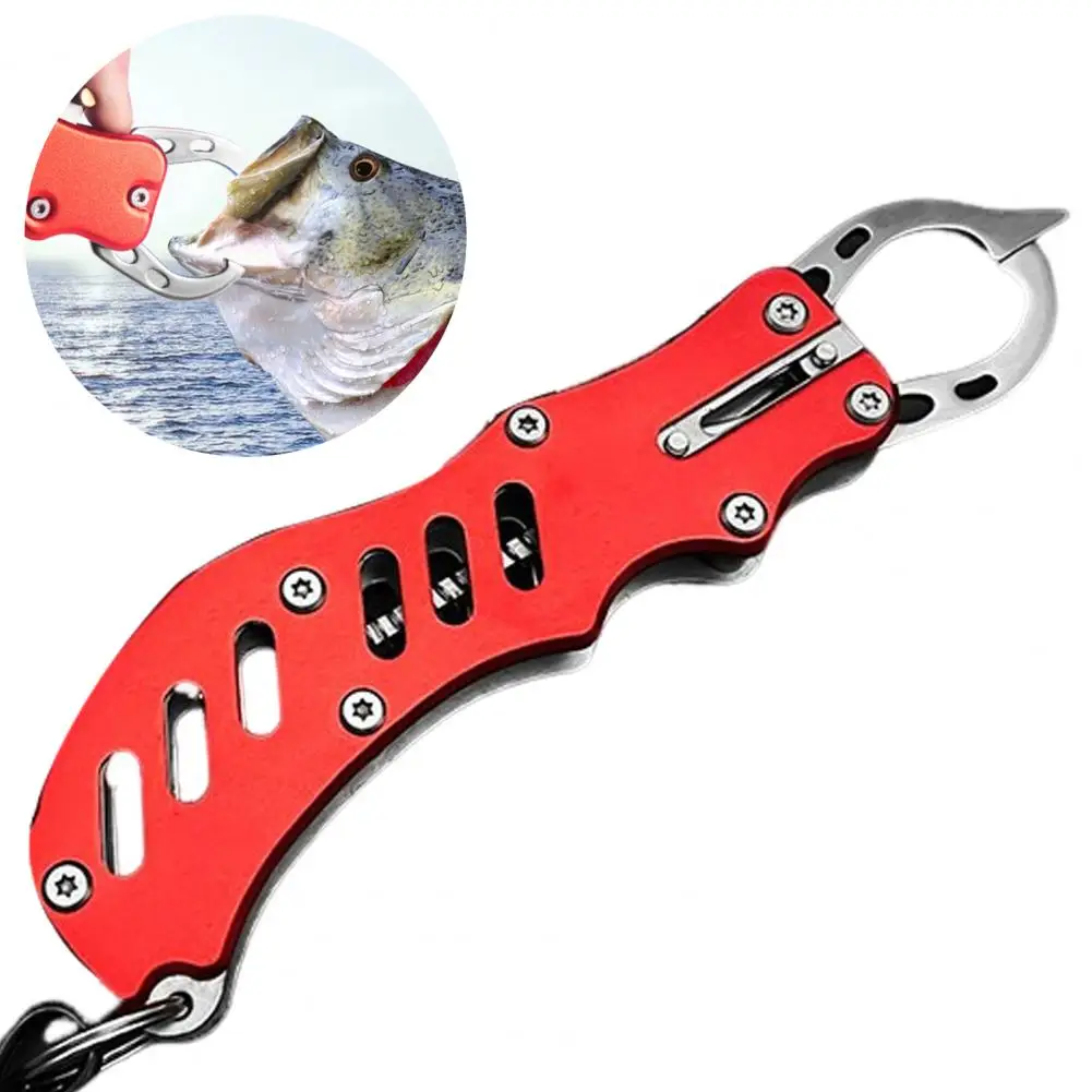 Fish Gripper with Eva Handle Fishing Tool with Eva Handle Stainless Steel Fish Gripper with Ruler Scale Eva Handle Fishing