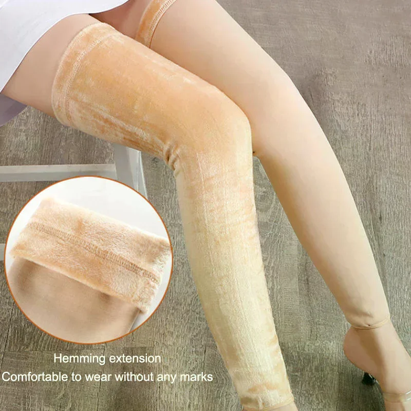 Rodilleras cálidas de felpa gruesas para invierno, Protector de rodilla de lana antifrío, almacenamiento de calor, deportes para personas mayores, soporte para rodillera de pierna fría