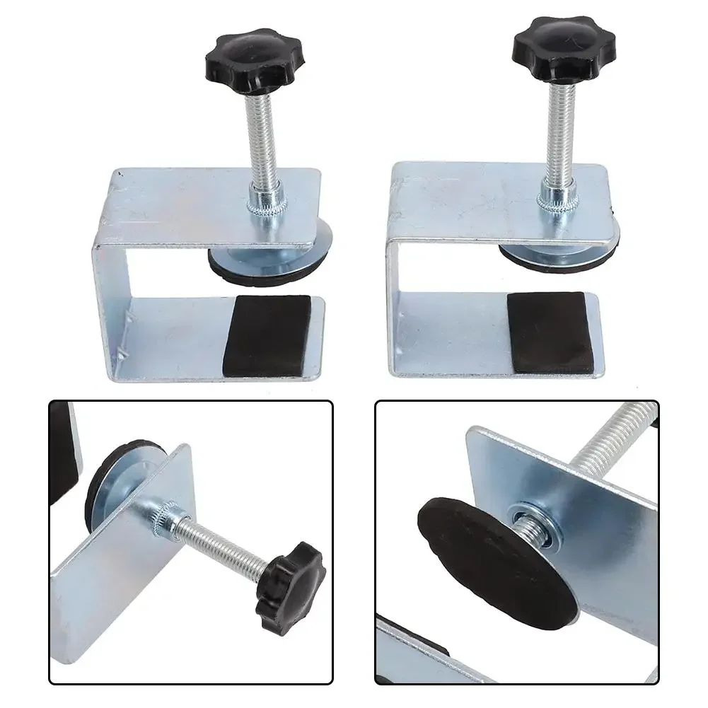 Abrazaderas nuevas, herramientas manuales, Clips de montaje, abrazaderas de carpintería de acero inoxidable plateado, instalación frontal de cajón