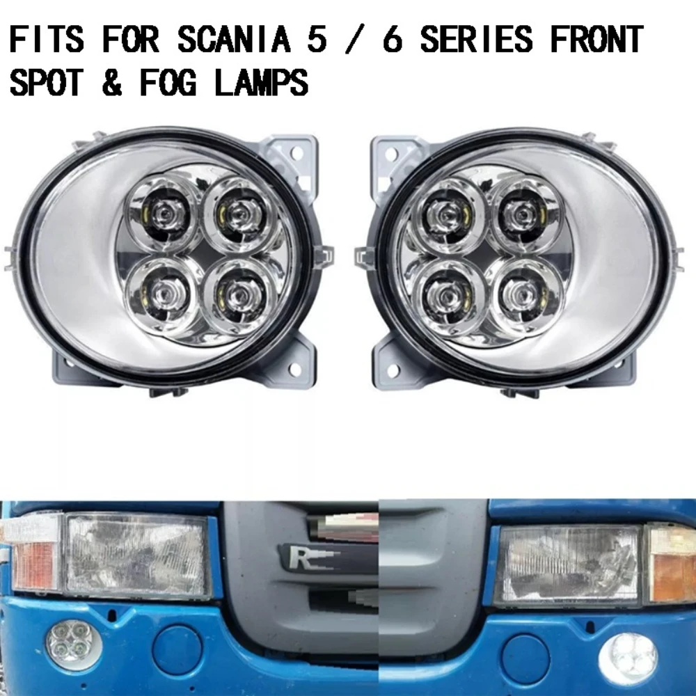 Left Right 24V LED Fog Light Front LED DRL Light 1931614 1931613 For Scania G440 G450 P380 P410 R450 R620 Connector Plug Wires