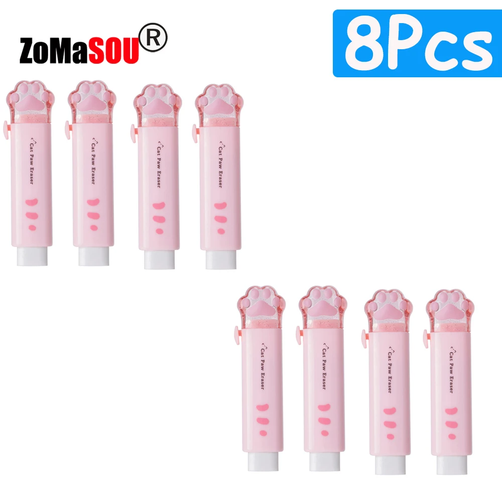 Gomme Chat Amaxiu Ensemble De 4 Gommes à Effacer Patte De Chat Et Taille-crayon Patte De Chat, Pattes De Gomme Patte De Chat
