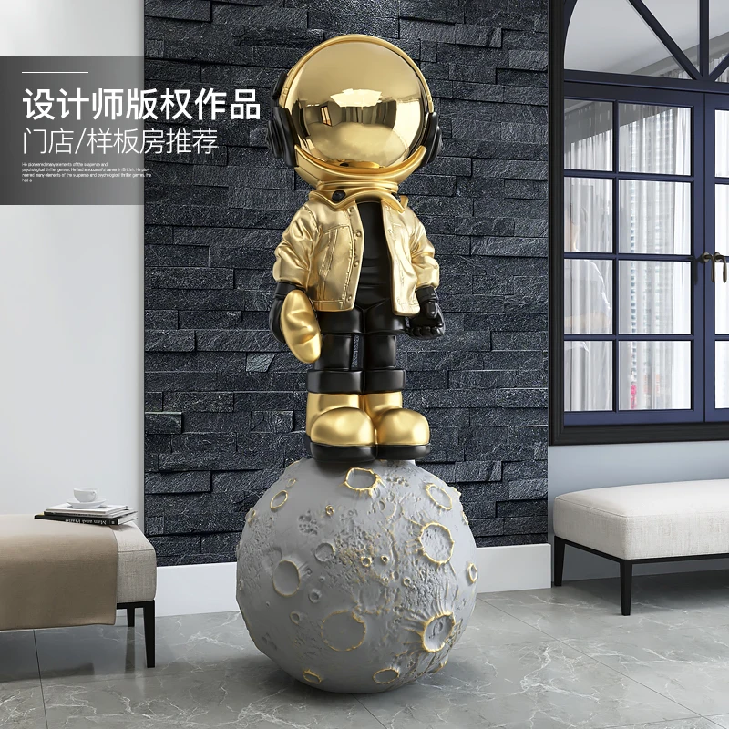 Astronaut living room large floor ornament home decoration astronaut sculpture shopping mall office opening gift