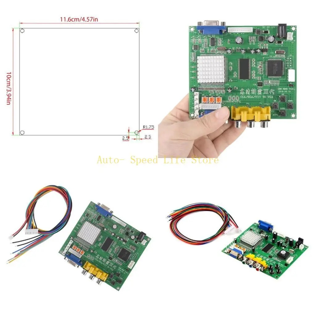 02DA Game Video Converter Board-Decode HD9800 Hot Green-Board Non-Shielded-Protection