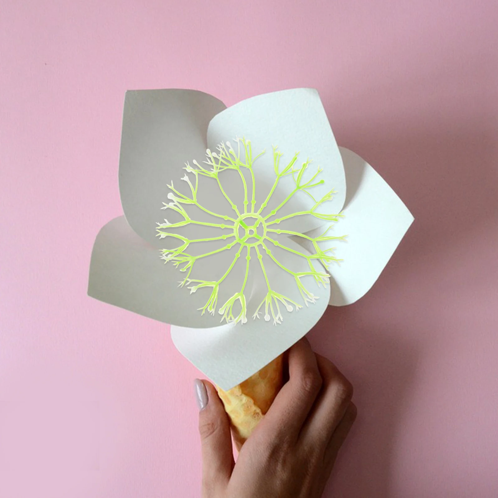 

30pcs Flower Stamens Realistic Plastic DIY Handmade Flowers Green PP Material Craft Supplies Floral Arrangement
