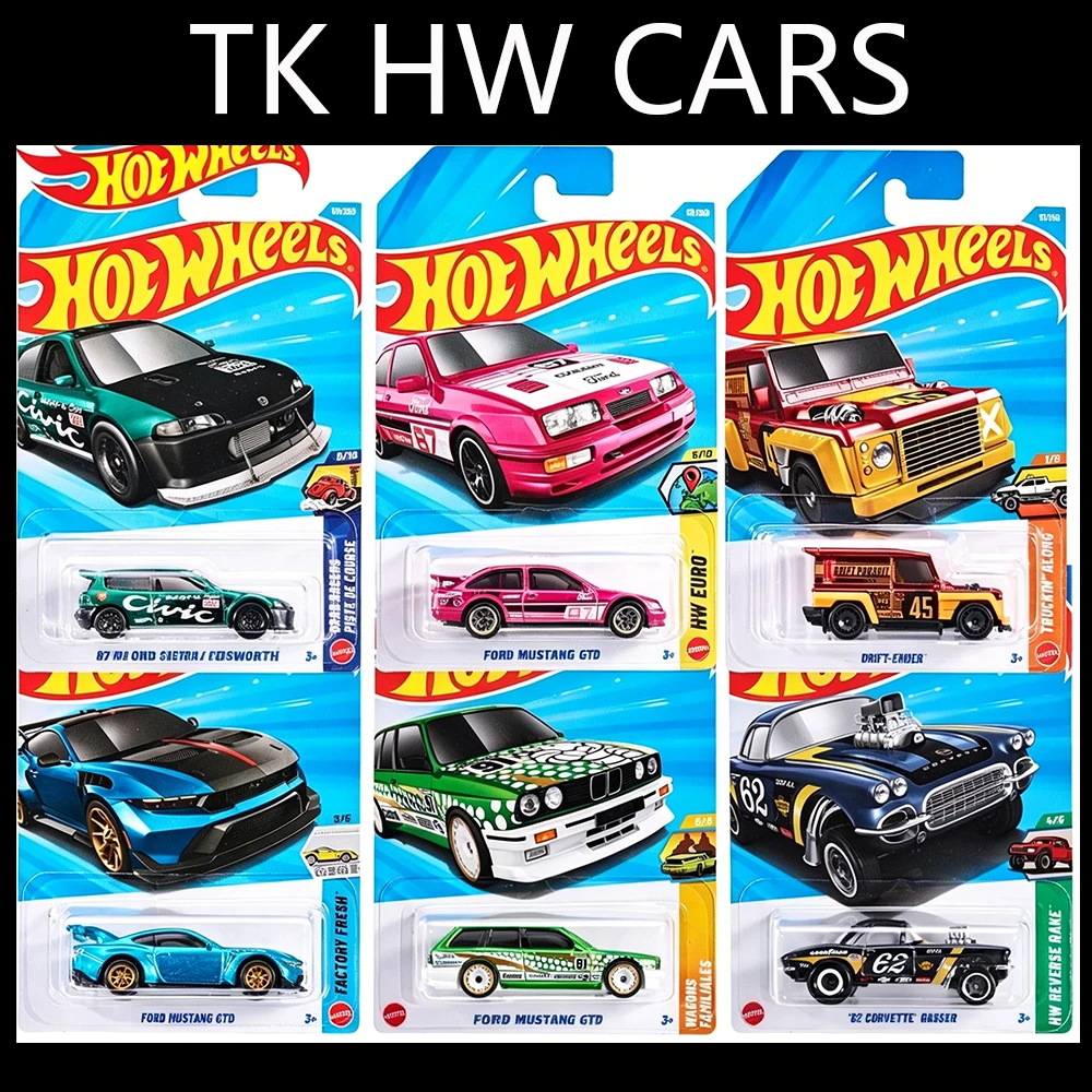 Coche Original Hot Wheels CUSTOM OTTO 2016 FORD GT RACE SIERRA COSWORTH, juguetes para niños, vehículos fundidos a presión 1/64, regalo de cumpleaños