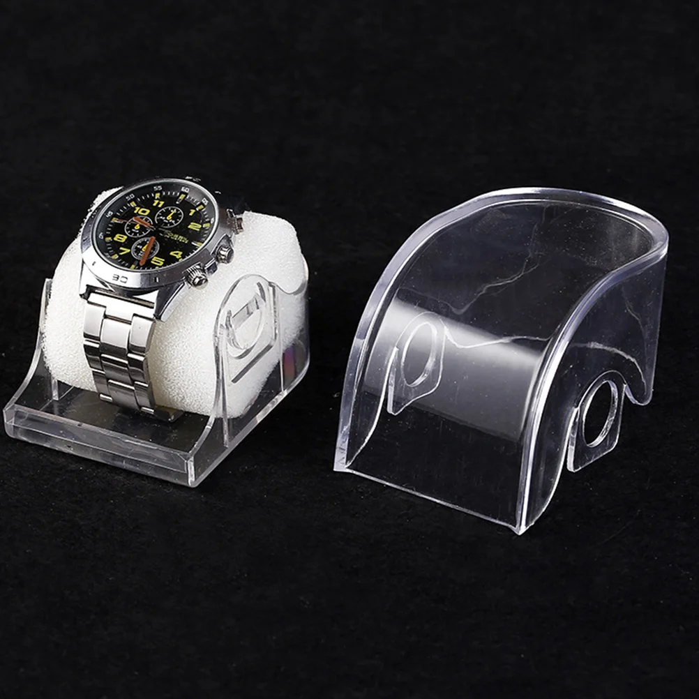 

2 Pcs Single Watch Display Case Box Watches Jewelry Automatic Transparent Shell Plastic Man