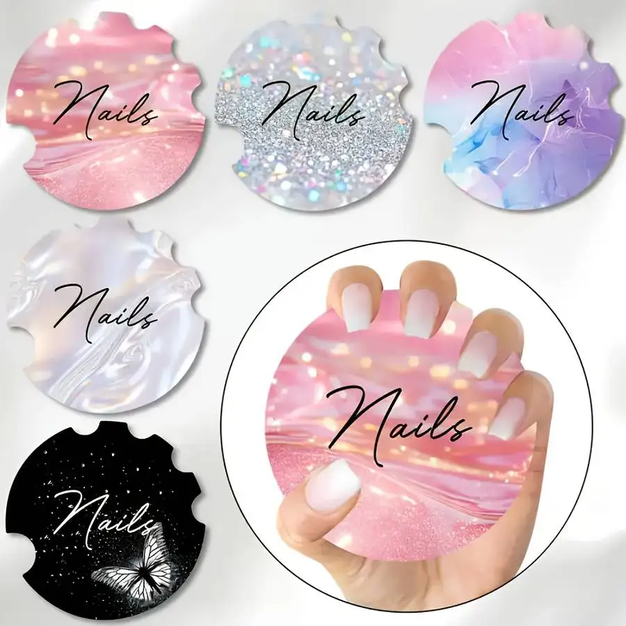 

1Pc/Lot Nail Art Display Card Board, Manicure Nailfie Disc, Nail Salon Accessory, Nail Tech Photo Prop & Nail Selfie Board