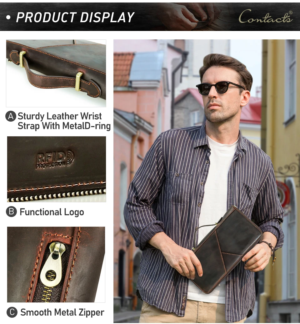 Reisepass-Etui, Familien-Reisepass-Halter, Dokumenten-Organizer, Kartenhalter, Clutch, RFID-Schutz, Diebstahlschutz, Verlustschutz – Detail 24