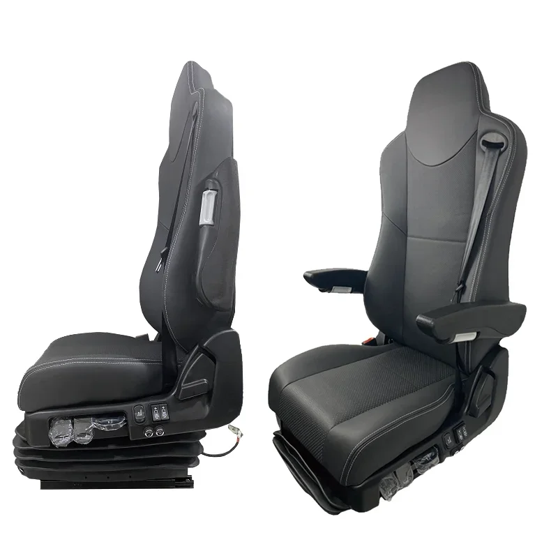 2024 Newest Design Car Truck Driver Seat Pneumatic Suspension System Integrated Handles High Backrest