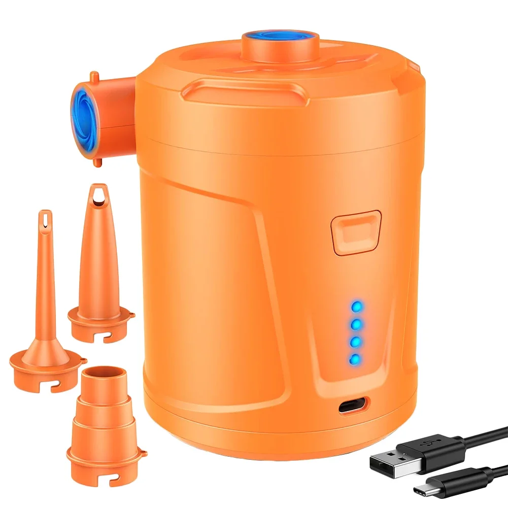 Беспроводной электрический воздушный насос с 3 насадками, 5000 мАч