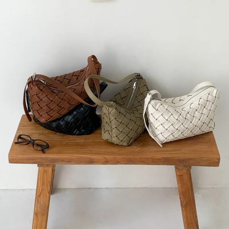 

Korean Minimalist Underarm Bag Solid PU Leather Hobo Shoulder Bag Elegant Structured Handbag for Women Daily Commute Casual Wear
