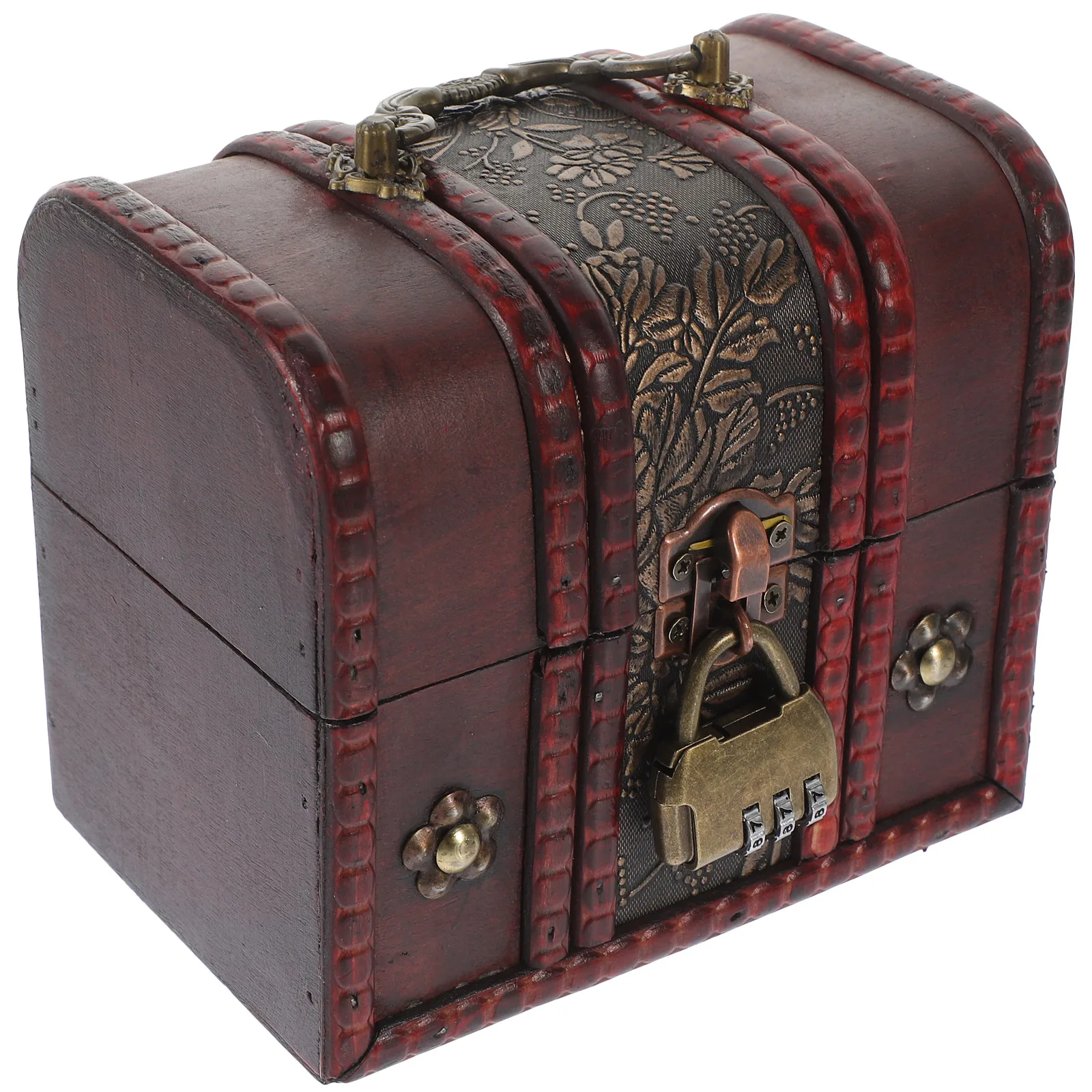 

Retro Jewelry Box Vintage Wooden Storage Case Small Treasure Chest Gift Packaging Boxes For Earrings Necklace Bracelet