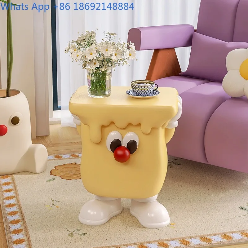 

Cream Style Creative Side Table Coffee Table Bedside Table Living Room Bedroom Sofa TV Cabinet Side Floor Ornament