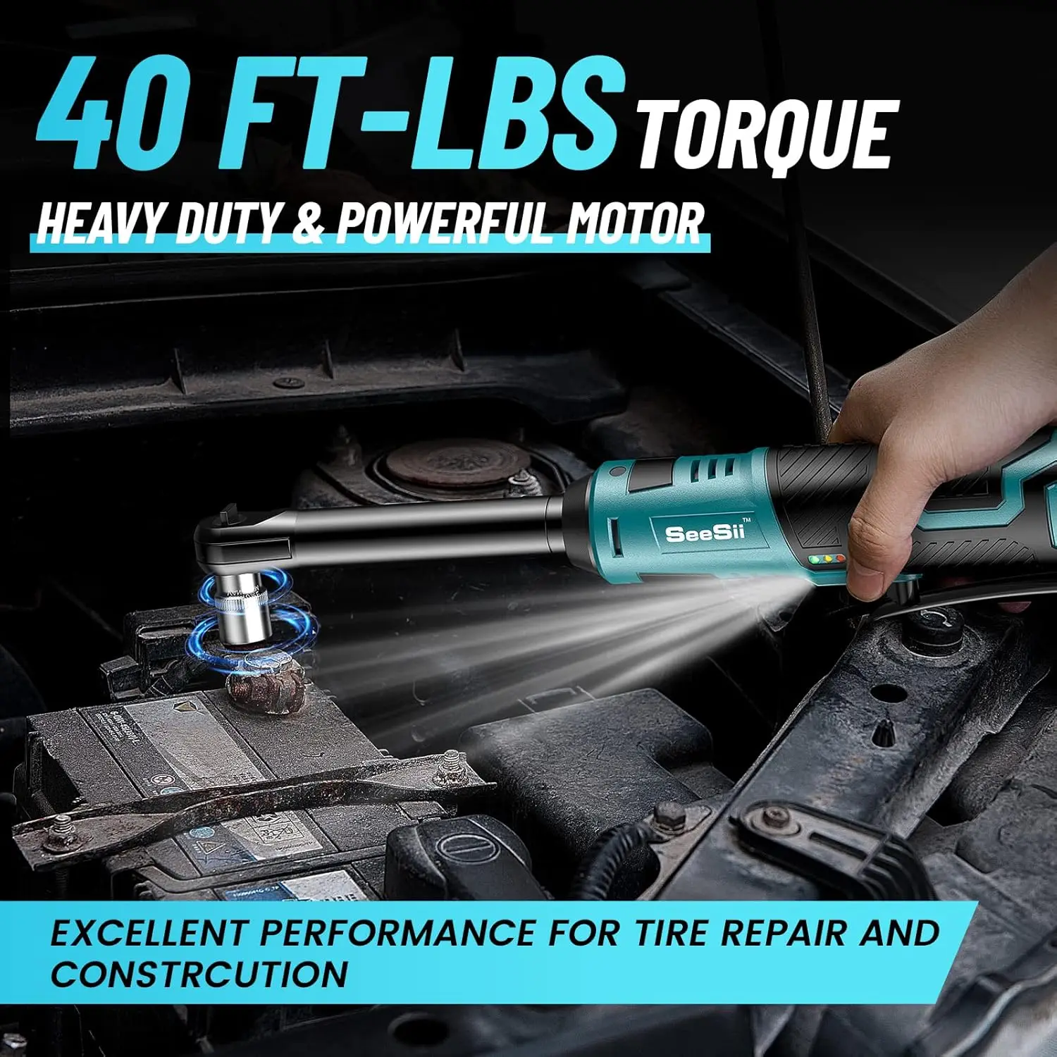 3/8" Ratchet Wrench + 1000Nm Impact Wrench