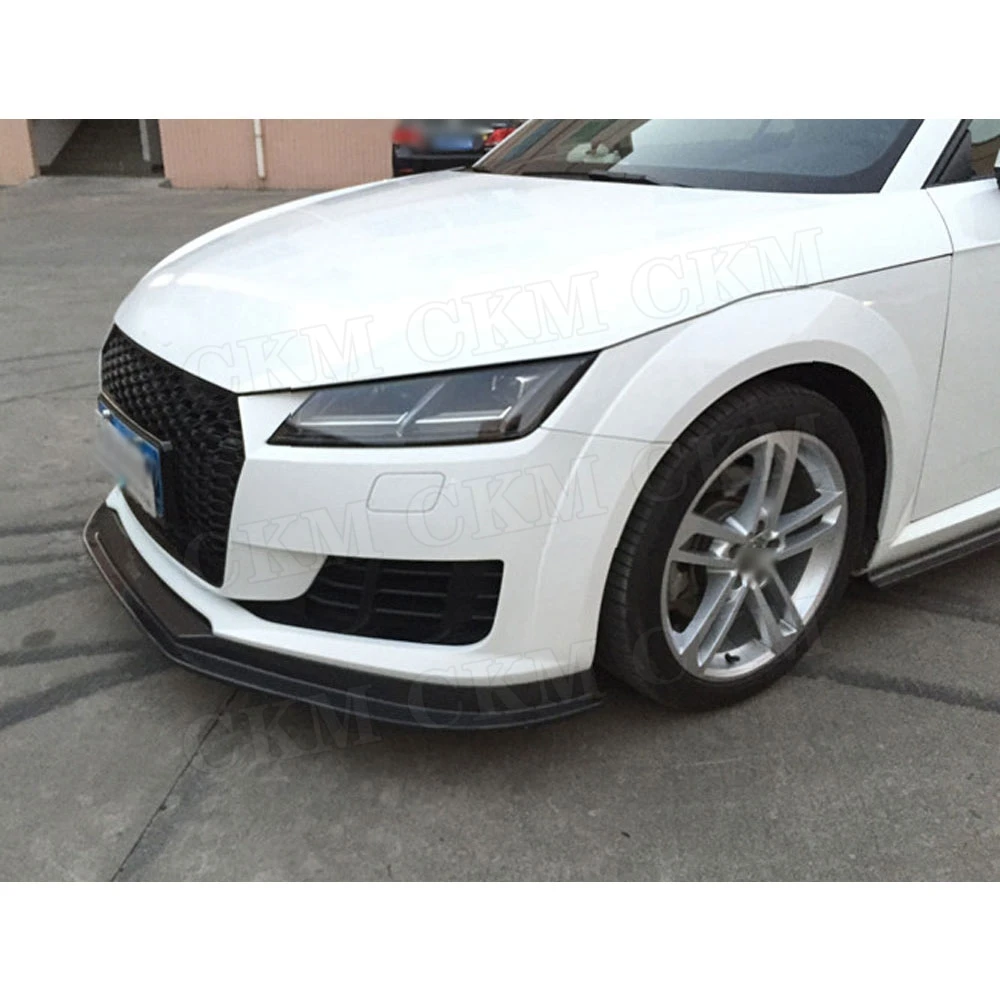 

Передний бампер из углеродного волокна, спойлер для Audi TT TTRS 2014 2015 2016 2017, бампер для подбородка, лопата, комплекты кузова, автомобильные аксессуары