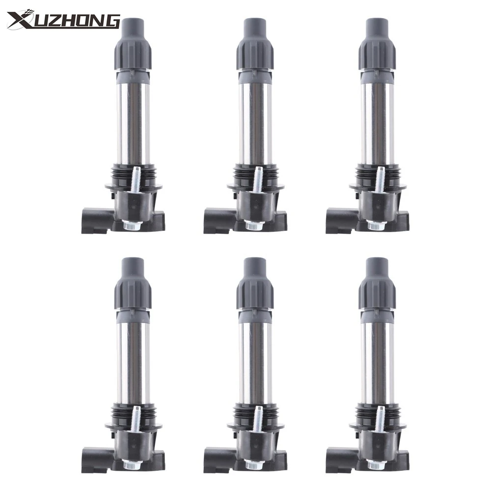 

UF569 12590990 12610626 12618542 3340078J00 6X High Performance OEM Ignition Coil & Spark Plugs for GMC Chevy Cadillac UF569