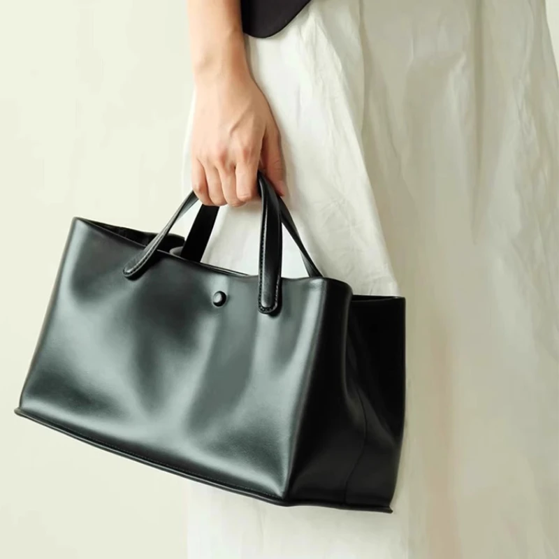 Luksusowe torebki markowe z prawdziwej skóry Wysokiej jakości 2025, nowa czarna torba kompozytowa o dużej pojemności Oryginalne marki Tote Bag Women — zdjęcie 5