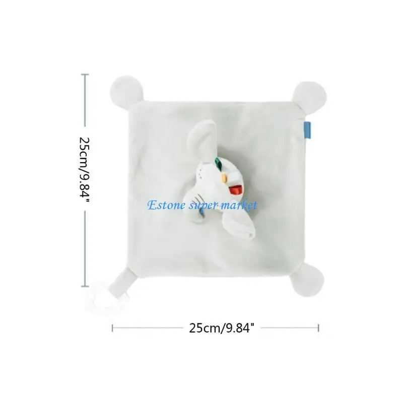 090B الطفل بطانية أمان الحيوان مع عضاضة لطيف لينة أفخم الحيوانات المحشوة بنين بنات هدايا استحمام الطفل تخزين المواد #6