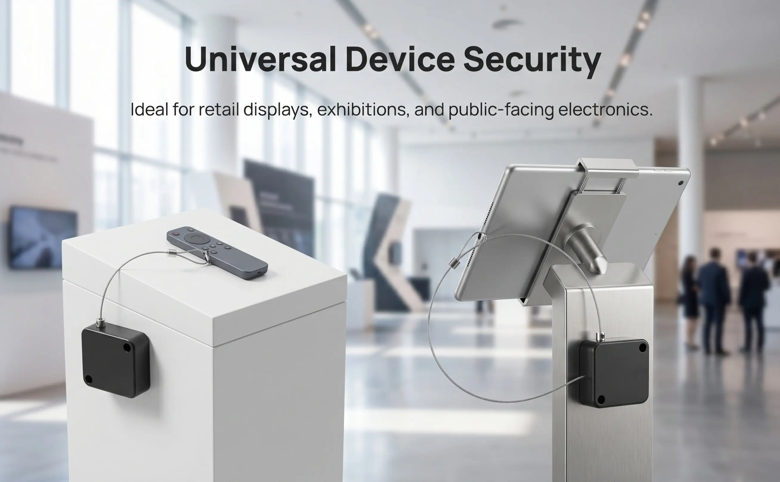Professional Anti Theft Wire Box Retractable Anti Lost Steel Wire Lock for Mobile Devices Exhibitions Phone Shops Electronic