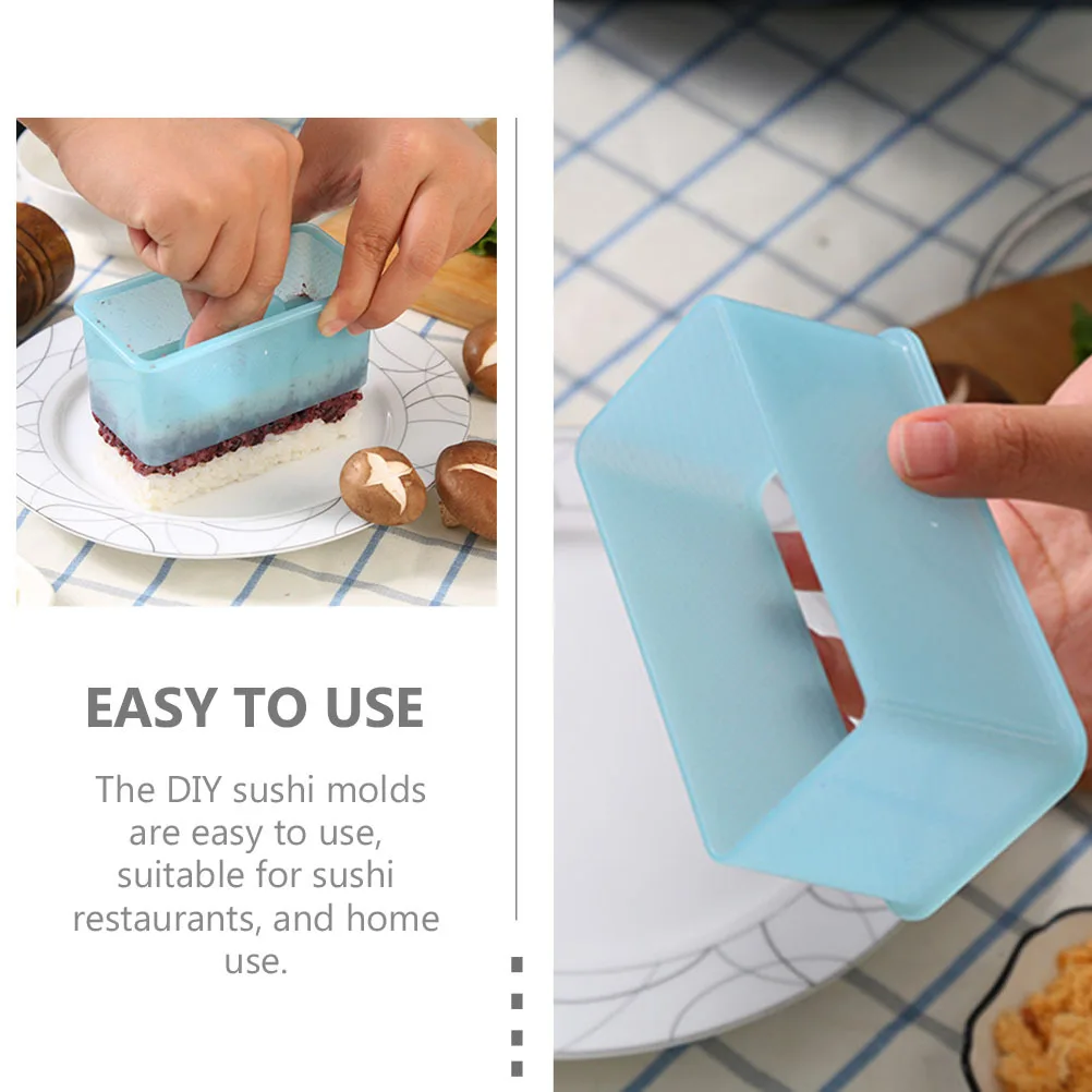 

2Pcs Sushi Mold Food Grade Plastic DIY Rice Ball Maker Kitchen Sushi Making Tool for Home Cooking Rice Roll Mould