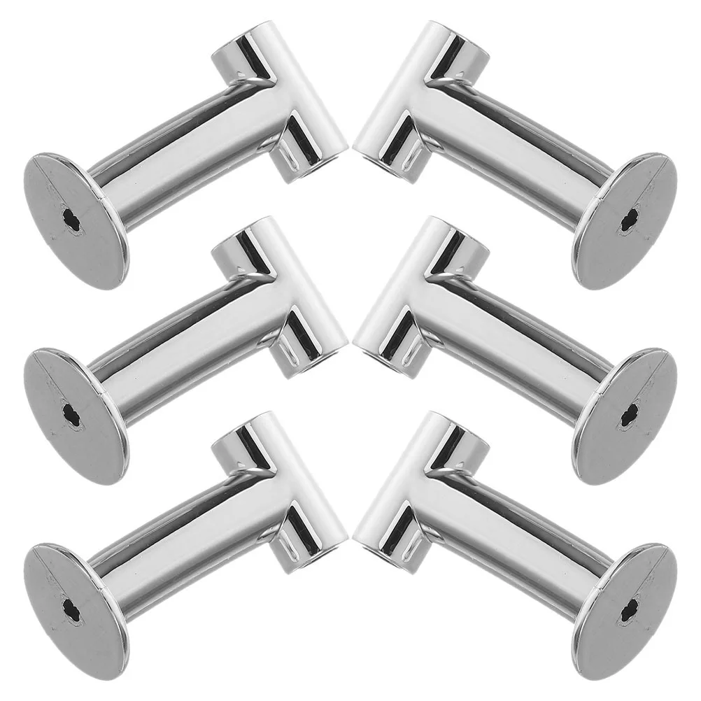 

6Pcs Shelf Handrail Connector Precision Engineered Heavy Duty Plastic Adapter for Supermarket Tube Fixing Joint Railing