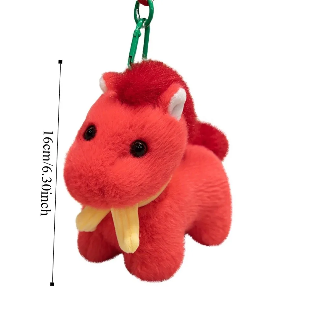 Cartoon paard knuffel sleutelhanger sleutelhanger schattige pony pluche pop hanger zacht 16 cm simulatie paard speelgoed sleutelhanger kinderen speelgoed