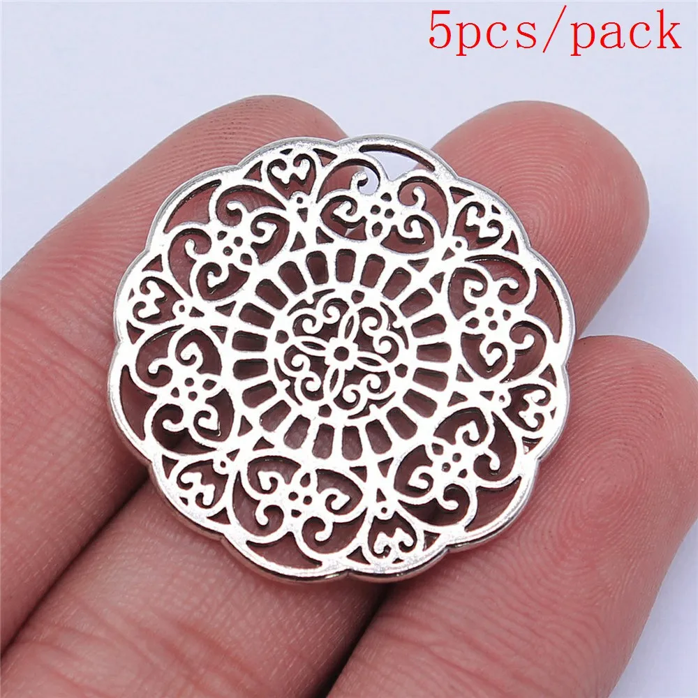 Bulk Charms For Jewelry Making Kit Pendant Diy Jewelry Accessories Hollow Flower Charms