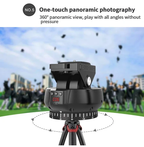 Imagen 2 del producto Desiontal marca YT-1200 rotación Control remoto panorámico Pan Tilt trípode motorizado cabezal eléctrico para teléfonos cámaras
