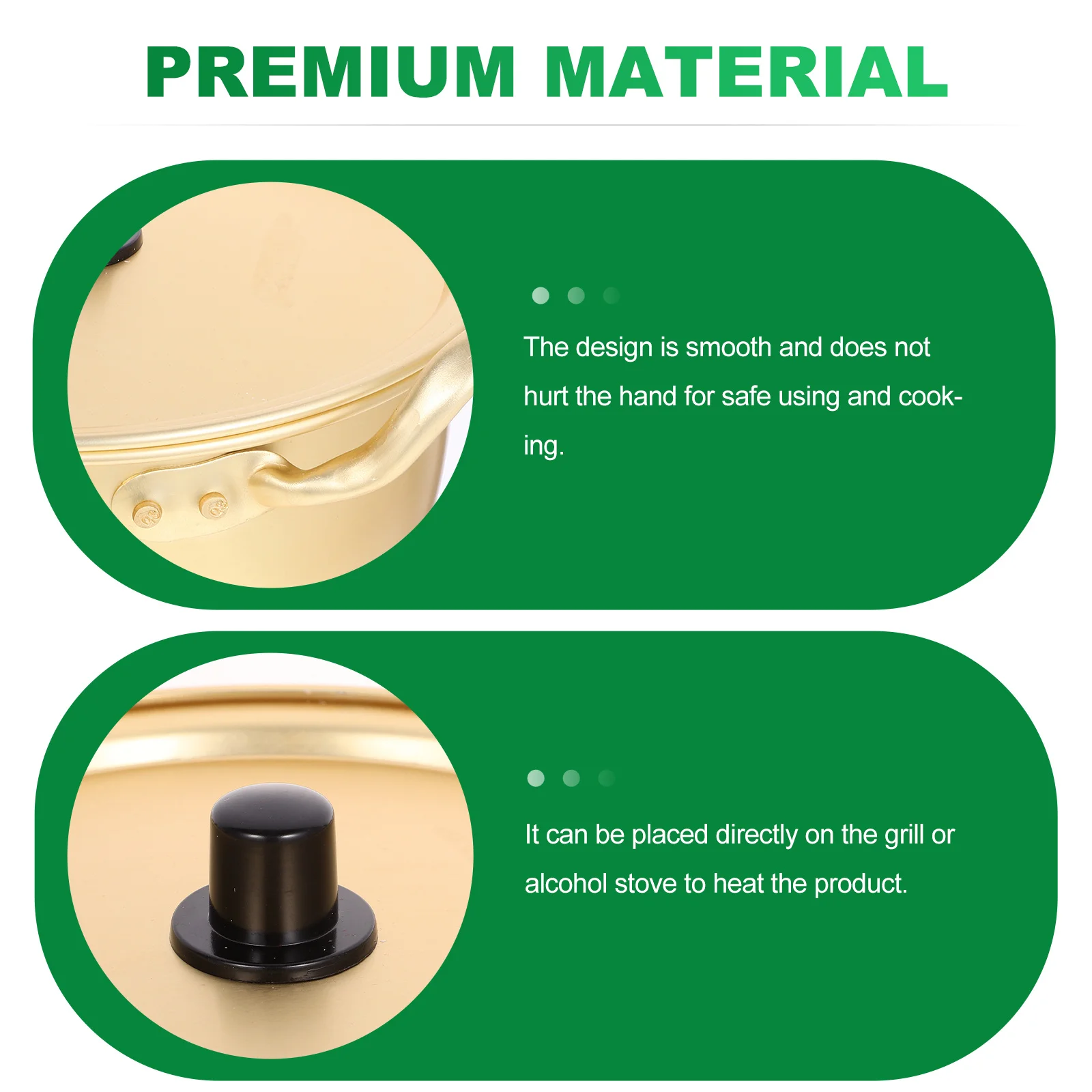 

1Set Instant Noodle Pot Aluminum Double Handle Non Stick Cooking Pot Kitchenware Heat Directly Safe Handle