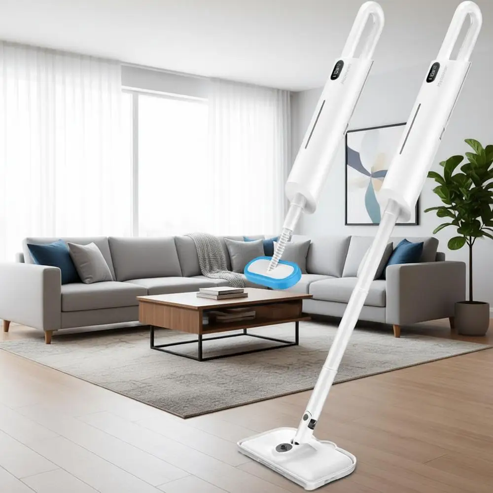 

Многофункциональная паровая швабра, универсальный очиститель для пола, съемный ручной отпариватель с контейнером для ароматизаторов и ремешком, подходит для твердых полов