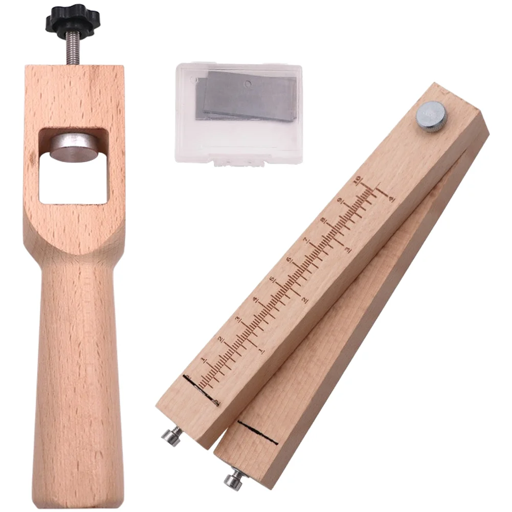 Adjustable Belt Cutter for Leather Work Includes 5 for blades 2 Edge Pins 1 Grinding Rod and Multi Groove Smooth Cutting Edges