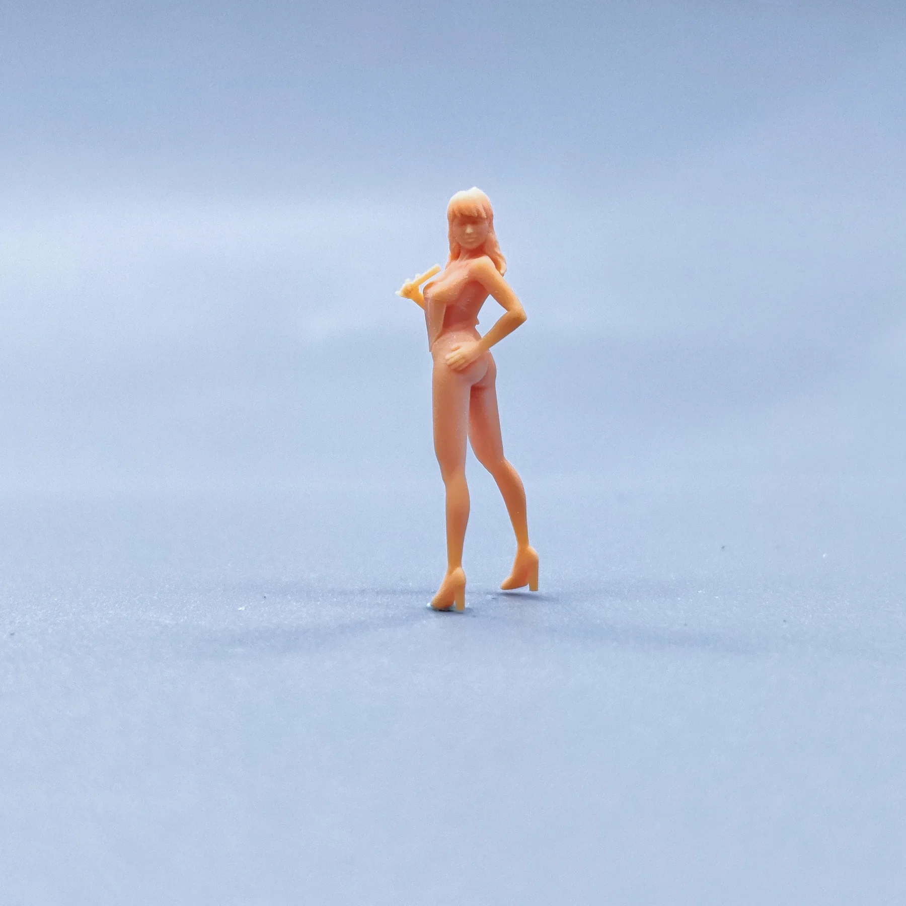 1/64 1/50 1/43 estatuetas escala modelo resina qipao menina barriga bolso acessórios incolores miniaturas diorama pintado à mão t902