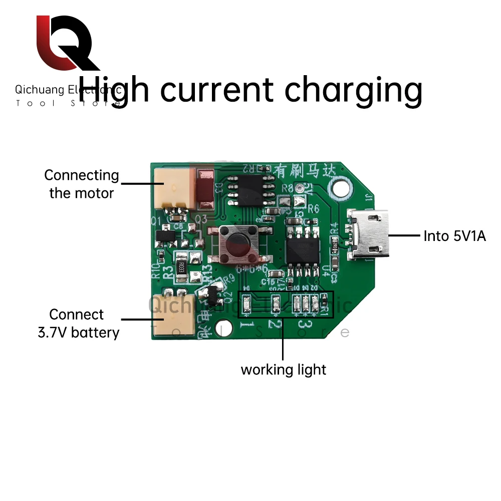 USB-Typ-C-Aufladung kleine Lüfterplatine-Steuerplatine Motherboard Hand kleiner Tisch ventilator mobiler Universal platine 5V 1A