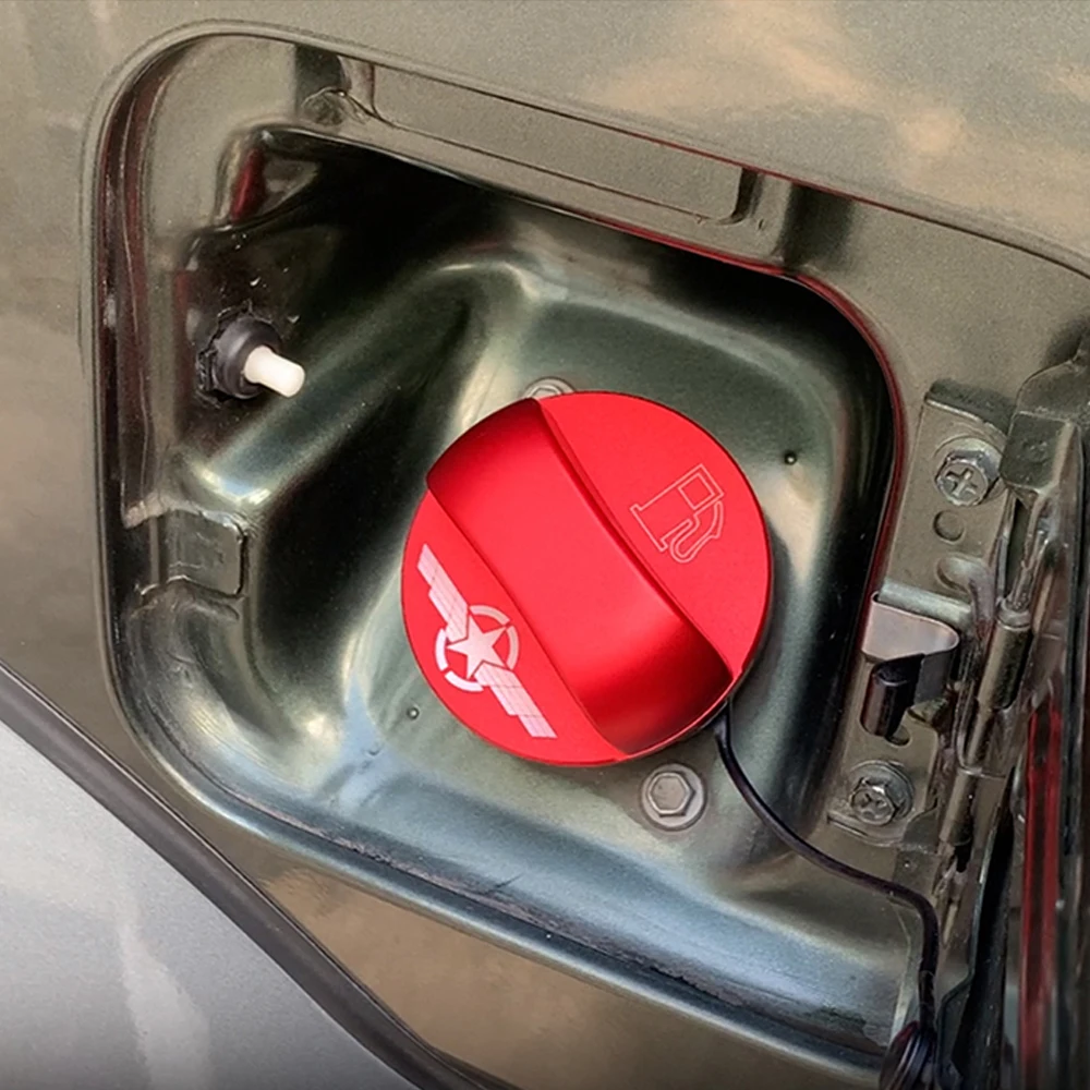 غطاء خزان غاز الوقود الداخلي لسوزوكي جيمني ، سبيكة ألمنيوم حمراء ، ملحقات السيارة الخارجية ، JB23 ، JB43 ، JB53 ، JB63 ، JB74 ،