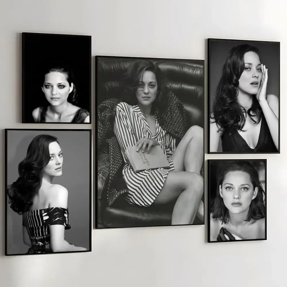 Actress M-Marion Cotillard Painting Calligraphy Self Adhesive Wall Art Waterproof Print For Bedroom Hallway Home Decor