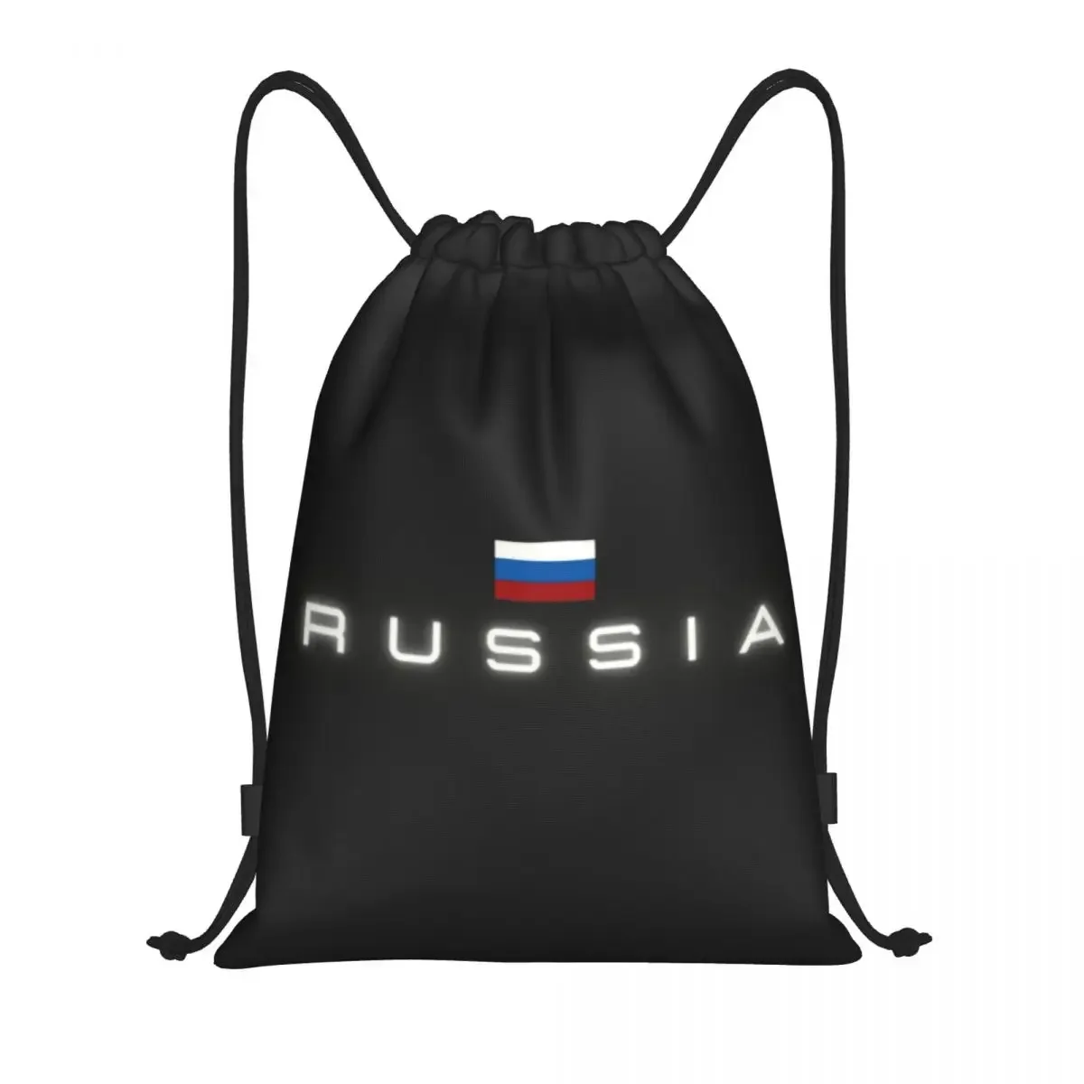 Sacos de cordão para mulheres e homens, Sacos de cordão para compras, Mochilas de ioga CCCP Russian, Round Sports Gym Sackpack, Custom