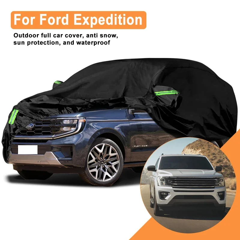 

Full Car Cover for Ford Expedition Outdoor Use - Waterproof Snowproof Sunshade, Winter & Summer Auto Protection Accessories